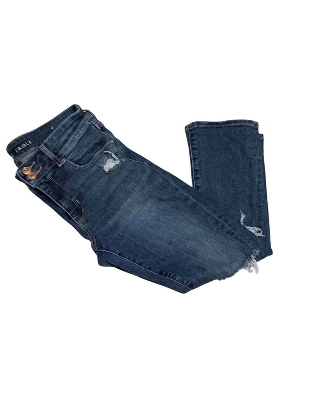 American Eagle Artist Crop Short Length Distressed Jeans size 6S
